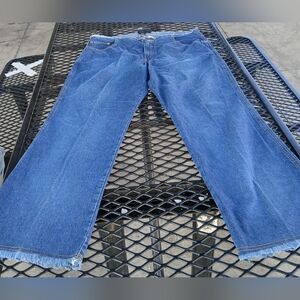 Womens Avenue Blues Blue Denim Wide Leg Jeans Size 16
